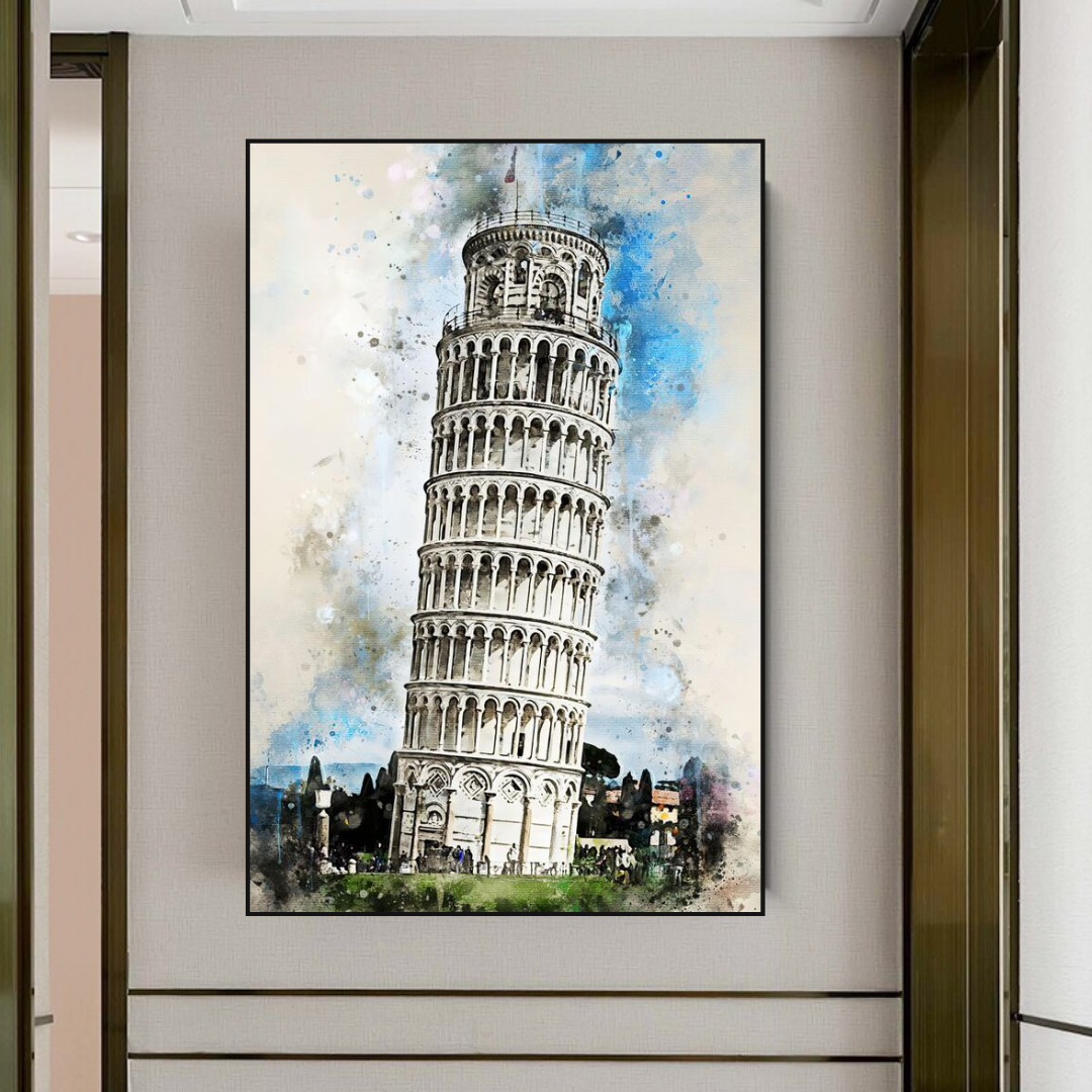 ChandeliersDecor.com-Wall Posters-Breathtaking Tower of Pisa Poster: Exquisite Artwork