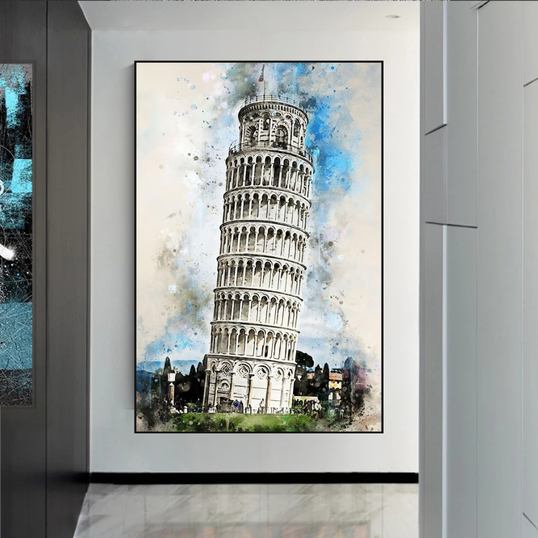 ChandeliersDecor.com-Wall Posters-Breathtaking Tower of Pisa Poster: Exquisite Artwork