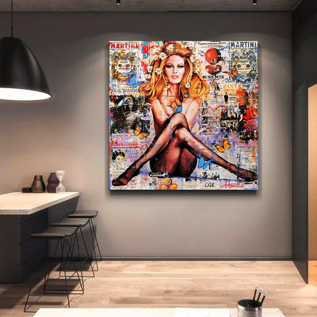 Brigitte Bardot Art: Canvas Wall Decor-ChandeliersDecor.com