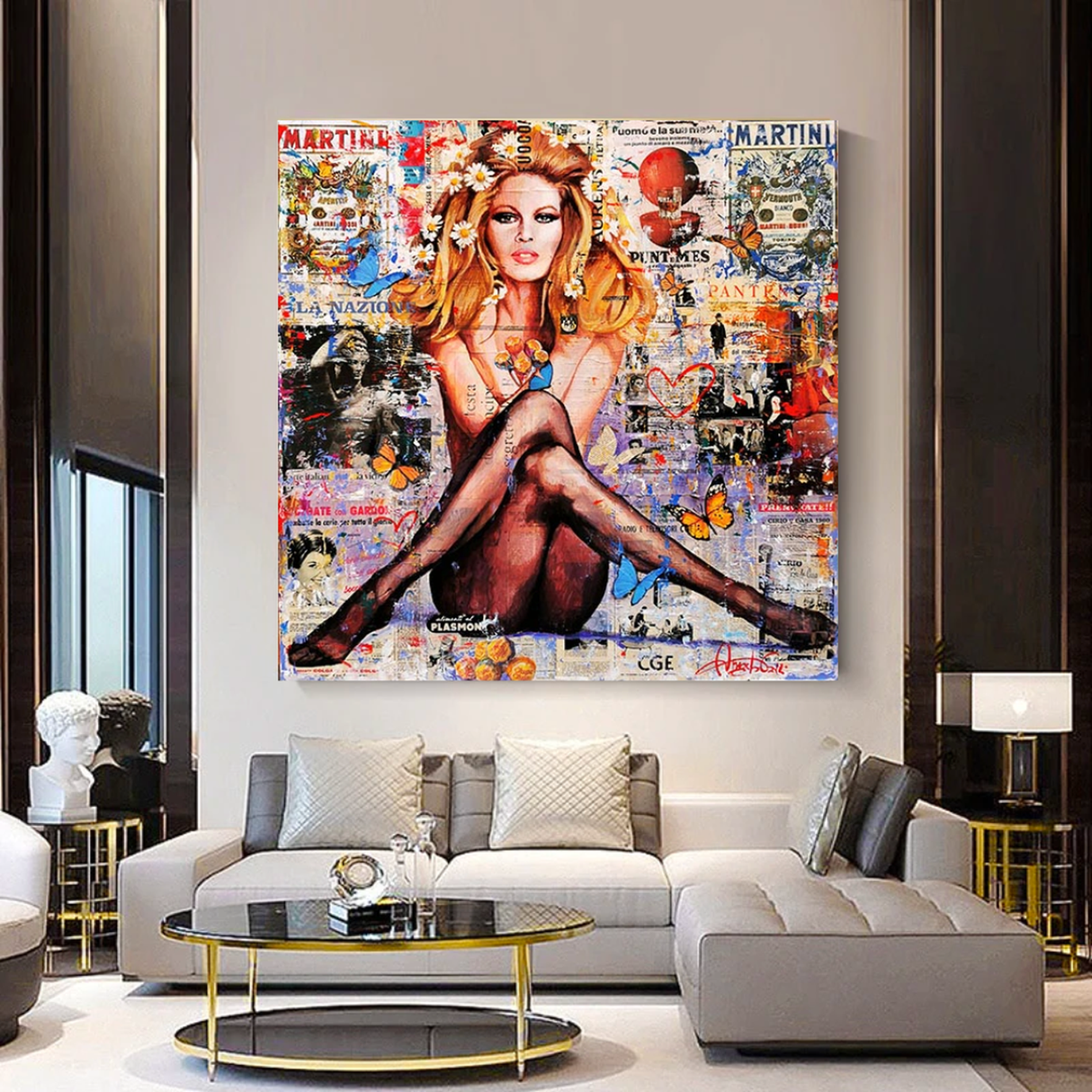Brigitte Bardot Art: Canvas Wall Decor-ChandeliersDecor.com