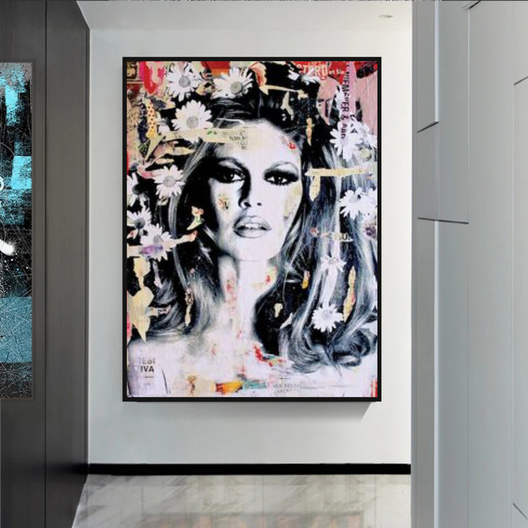 Brigitte Bardot Canvas Wall Art - Iconic and Timeless Decoration-ChandeliersDecor.com