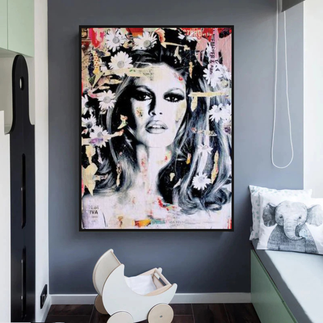 Brigitte Bardot Canvas Wall Art - Iconic and Timeless Decoration-ChandeliersDecor.com