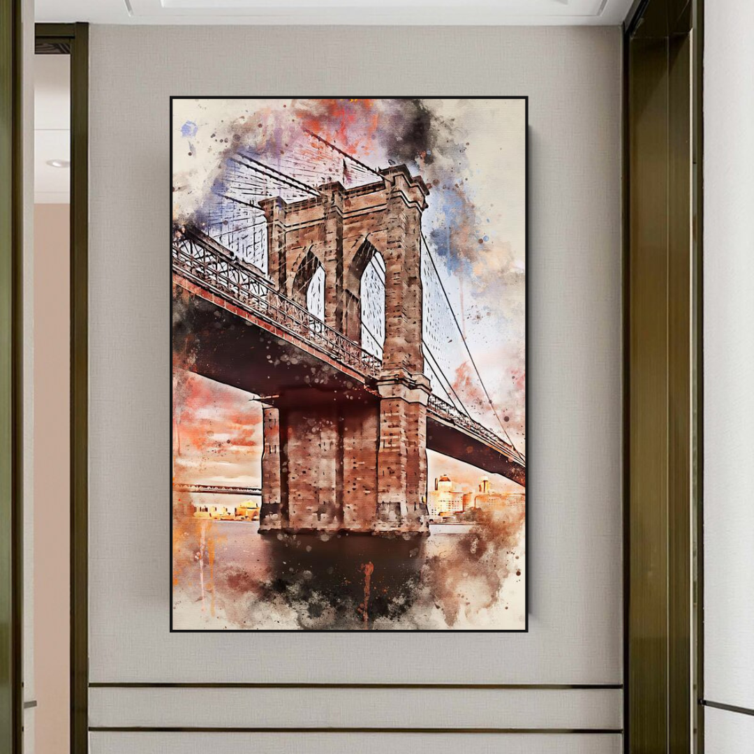 Brooklyn Bridge Poster Stunning Artwork for Your Walls-ChandeliersDecor.com