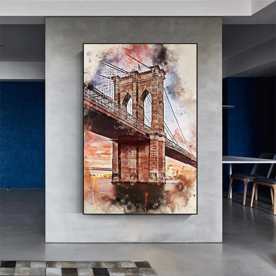 Brooklyn Bridge Poster Stunning Artwork for Your Walls-ChandeliersDecor.com