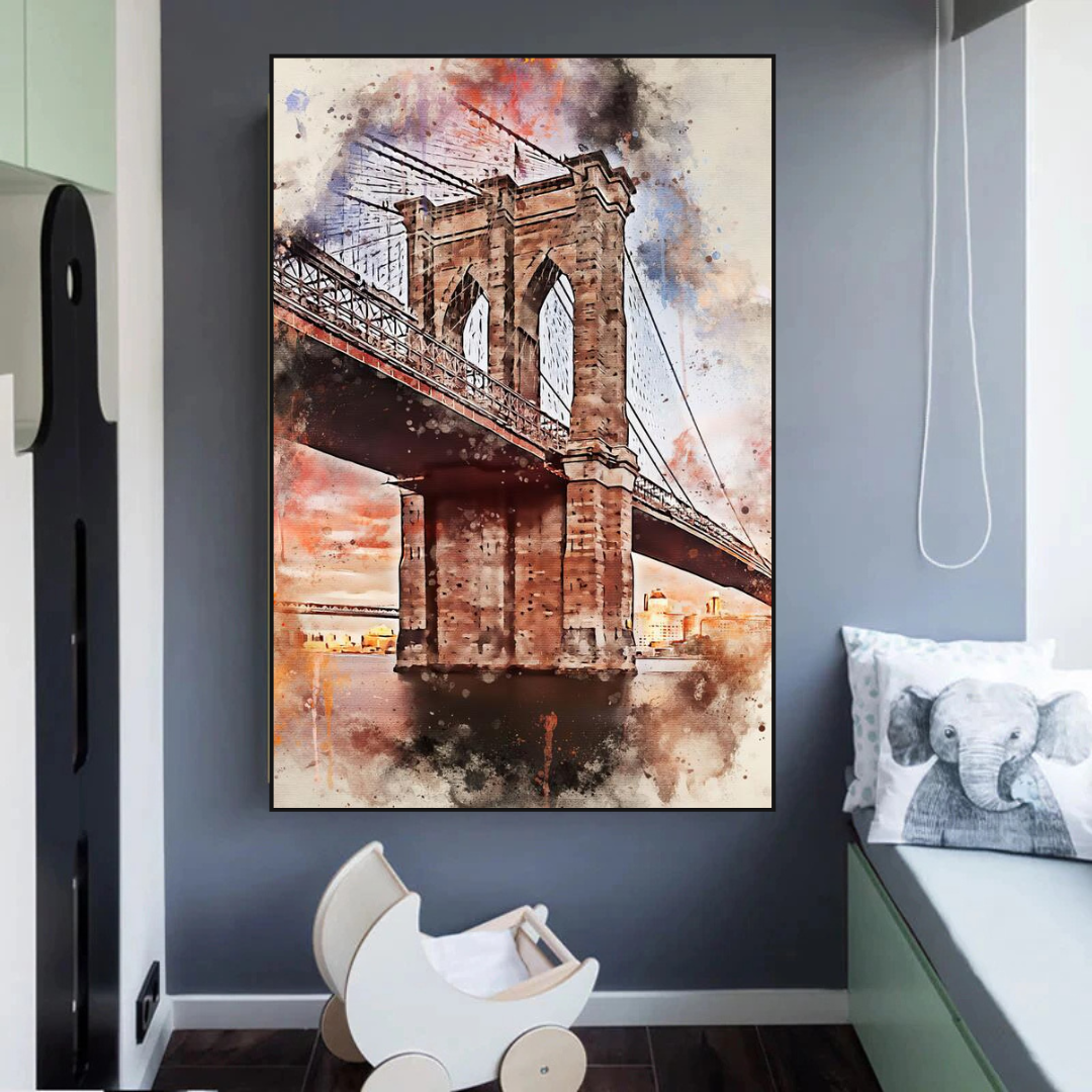ChandeliersDecor.com-Wall Posters-Brooklyn Bridge Poster Stunning Artwork for Your Walls