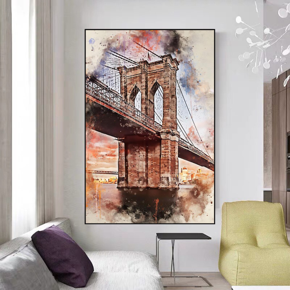 Brooklyn Bridge Poster Stunning Artwork for Your Walls-ChandeliersDecor.com