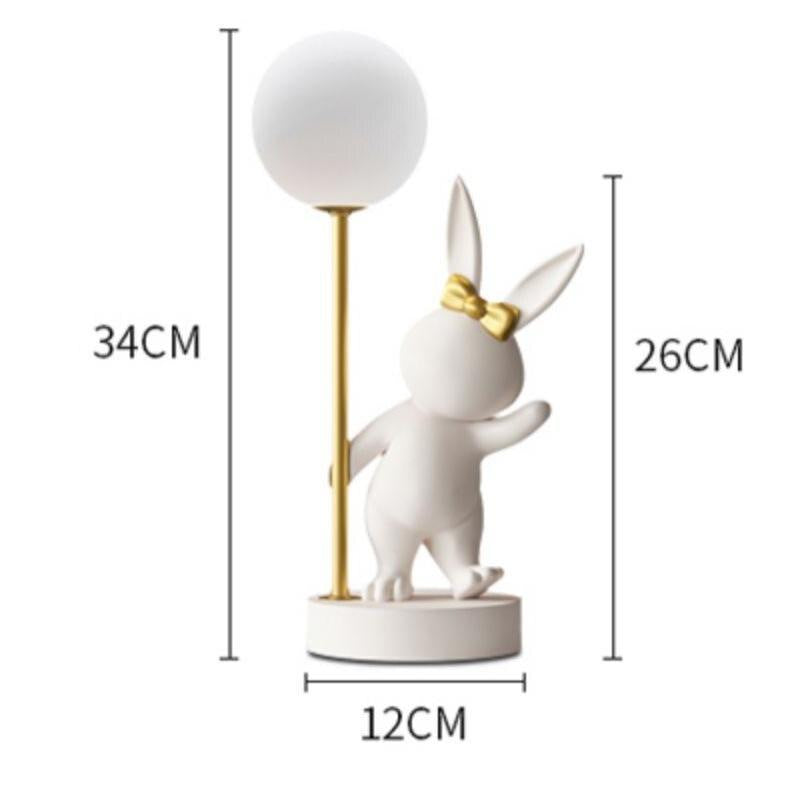 ChandeliersDecor.com-Kids Room Nursery Lighting-Bunny Rabbit Table Lamp for Kids Room