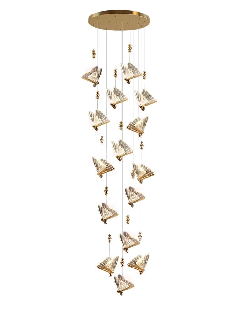 ChandeliersDecor.com-Staircase Chandelier-Butterfly Acrylic Chandelier - Exquisite Lighting Décor