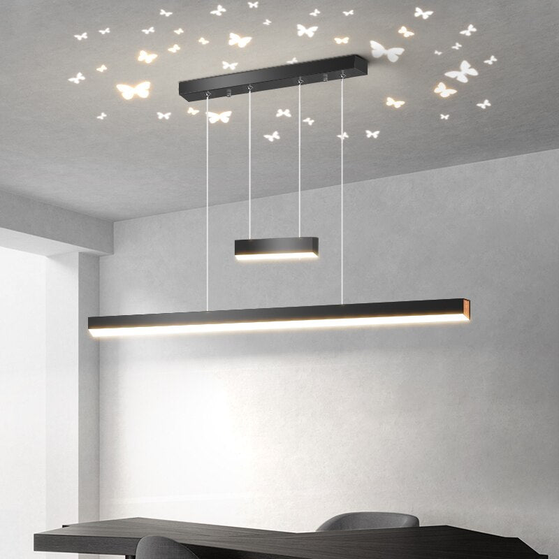 ChandeliersDecor.com-Kitchen Island-Butterfly LED Long Bar Hanging Lamp Light