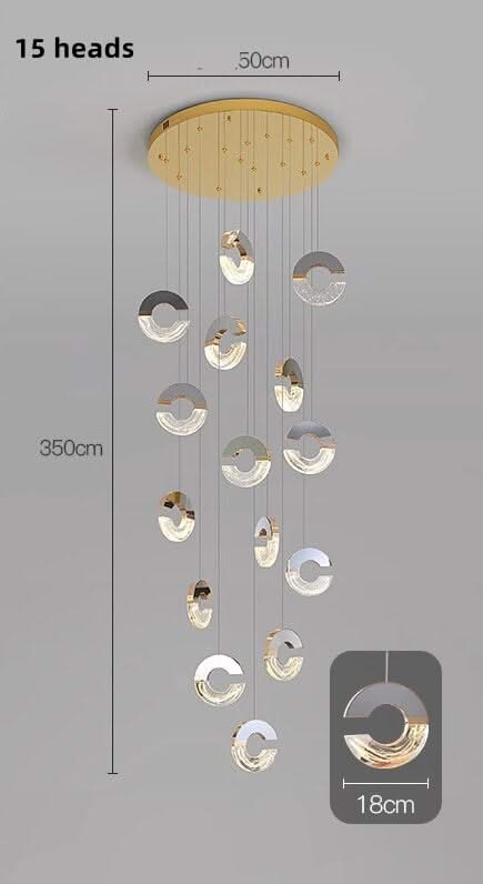 C-shaped Crystal Chandelier: Elegant Lighting Fixture-ChandeliersDecor.com