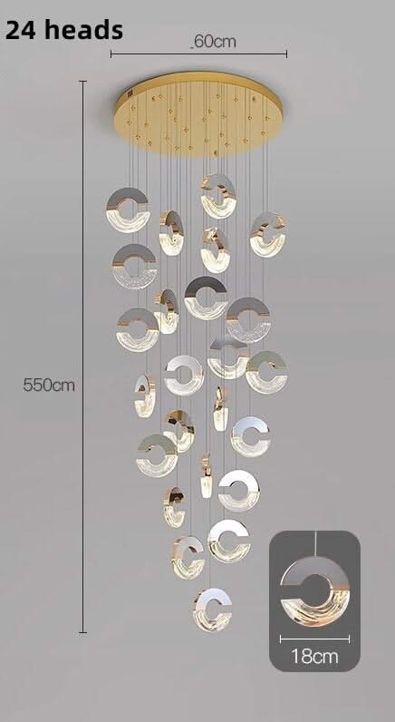 C-shaped Crystal Chandelier: Elegant Lighting Fixture-ChandeliersDecor.com