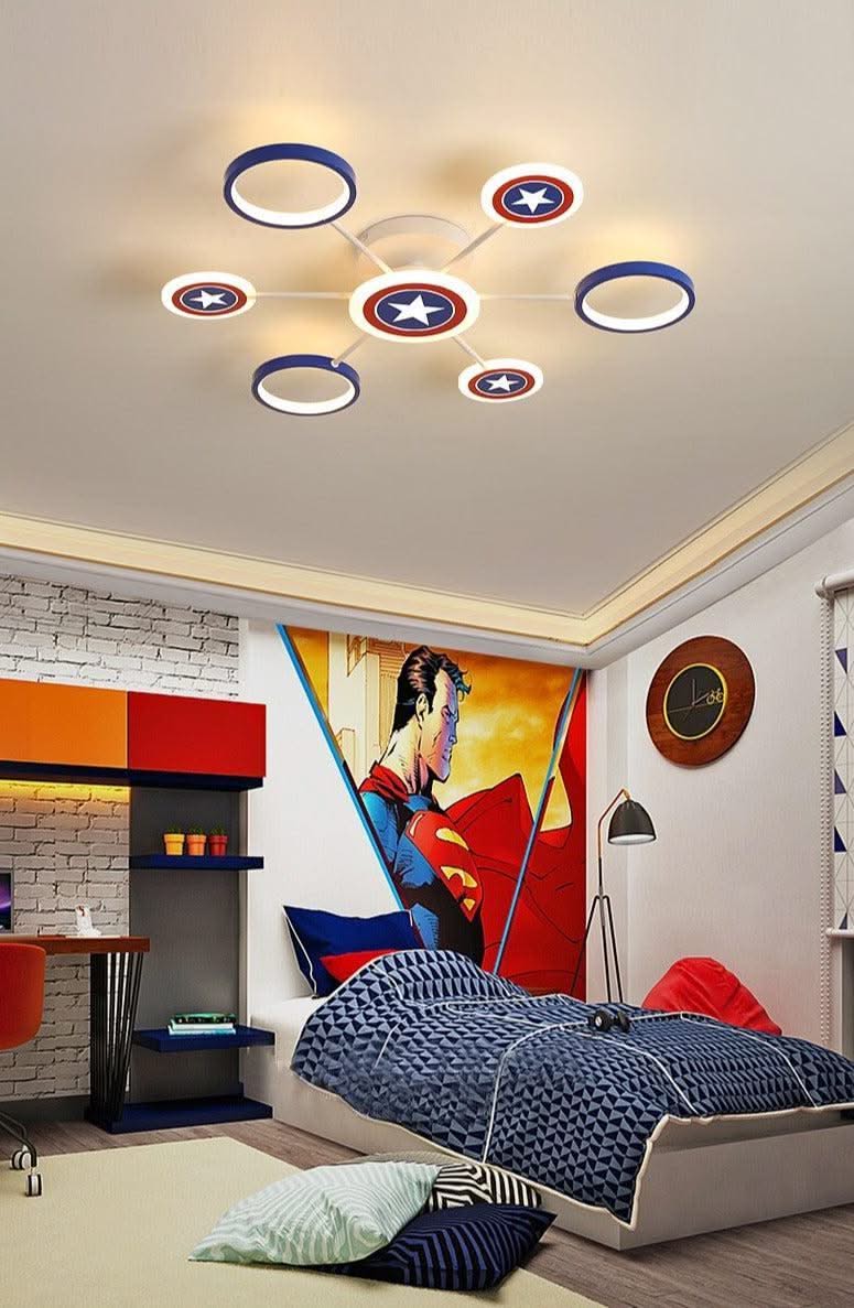 ChandeliersDecor.com-Kids Room Nursery Lighting-Captain America Kids Lighting – Marvel Merchandise