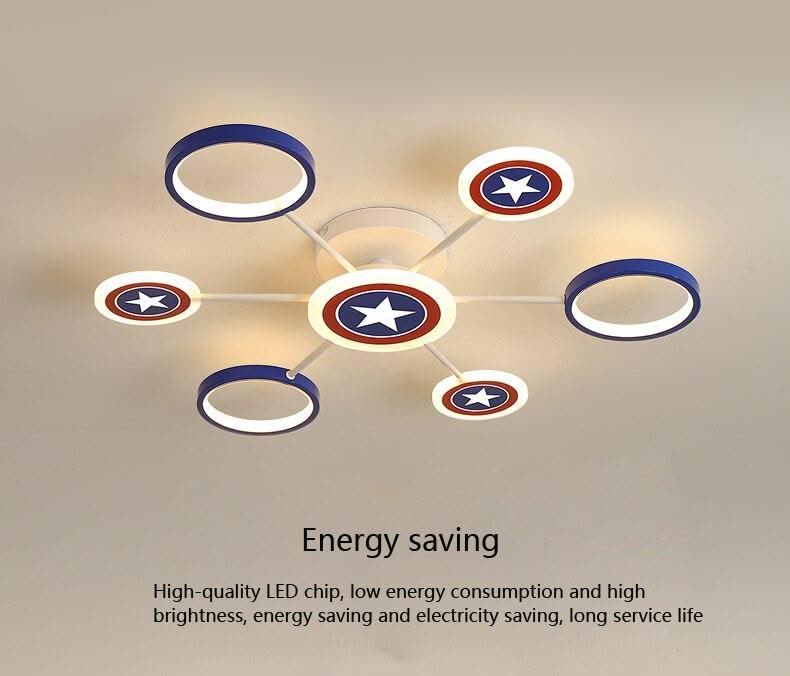 ChandeliersDecor.com-Kids Room Nursery Lighting-Captain America Kids Lighting – Marvel Merchandise
