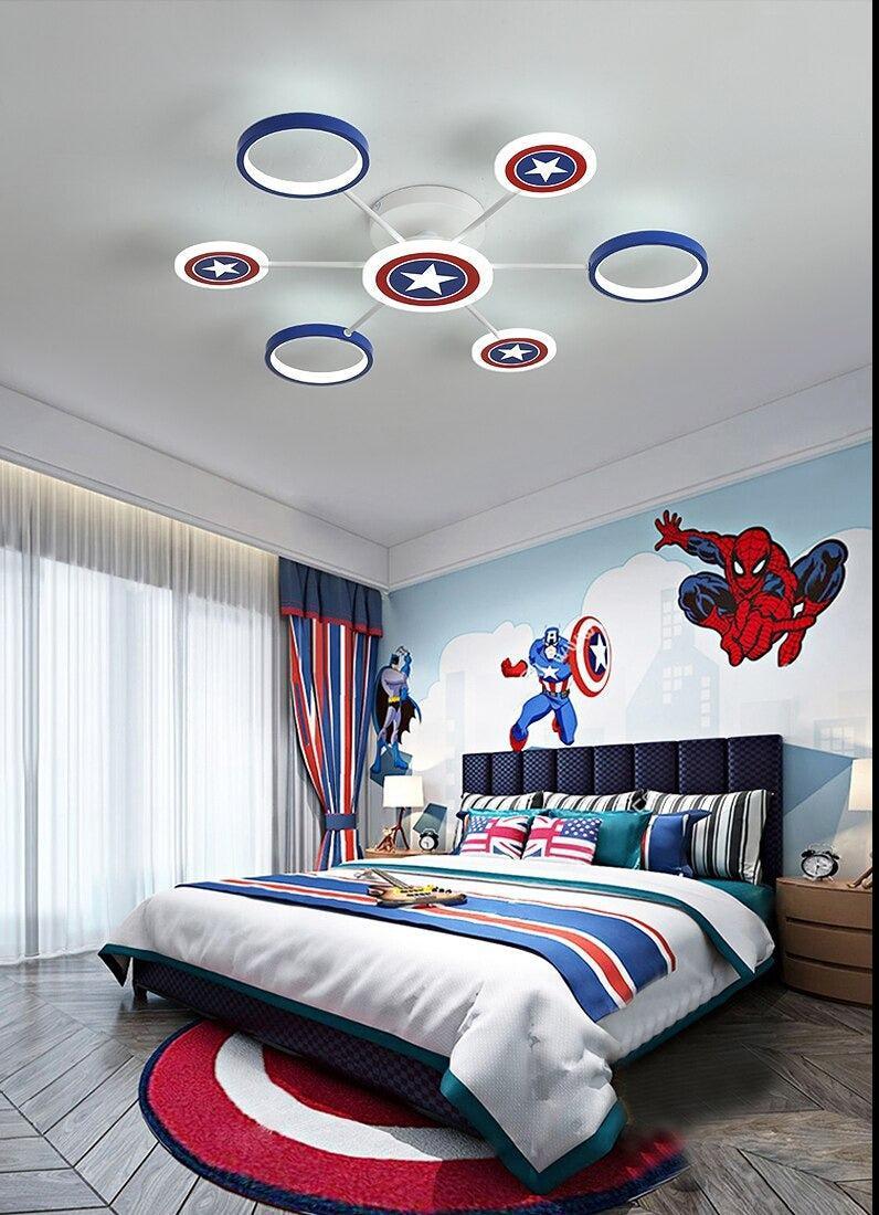 ChandeliersDecor.com-Kids Room Nursery Lighting-Captain America Kids Lighting – Marvel Merchandise