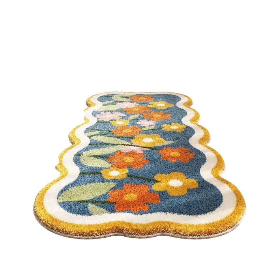 ChandeliersDecor.com-Rugs & Carpets-Cashmere Bloom: Elegant Floral Rug for Timeless Comfort