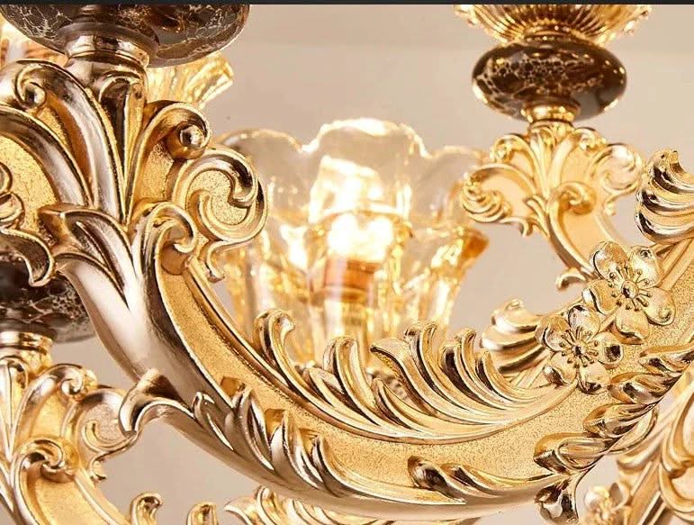 ChandeliersDecor.com-Ceiling Chandelier-Ceramic Crystals Chandelier - Contemporary Elegance with Remote Control