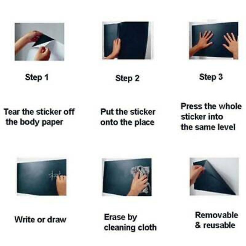 ChandeliersDecor.com-Home Decor Decals-Chalk board Wall Stickers | Blackboard Wall Decal for kids