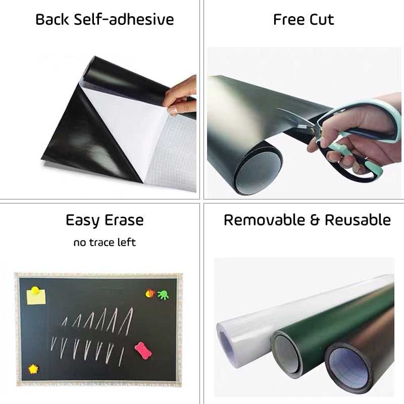 ChandeliersDecor.com-Home Decor Decals-Chalk board Wall Stickers | Blackboard Wall Decal for kids