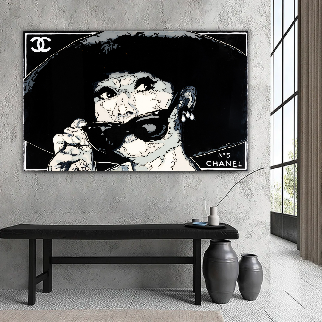 Chanel Audrey Hepburn Poster - Timeless Elegance-ChandeliersDecor.com