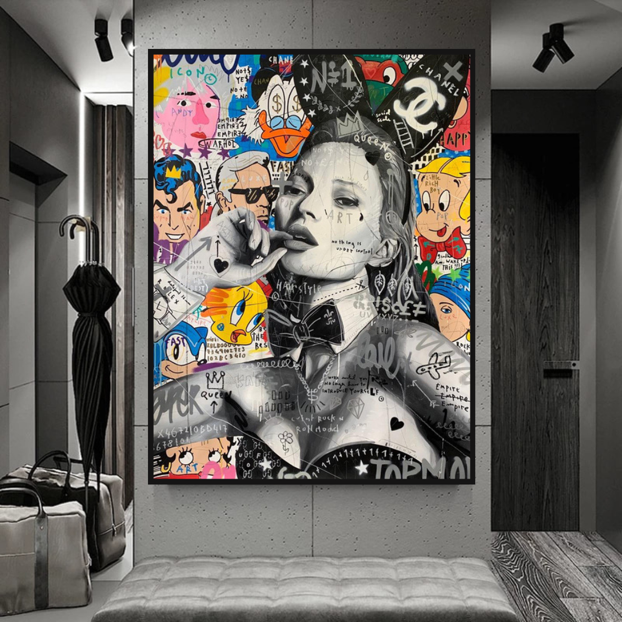 Chanel: Kate Moss Bunny Art Authentic Luxury Fashion-ChandeliersDecor.com