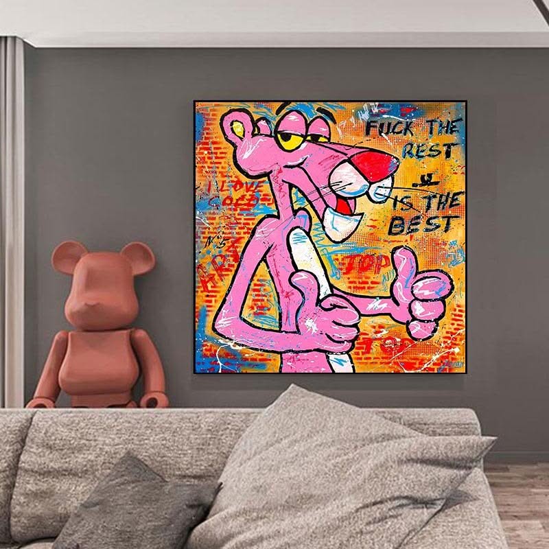 Chanel: Pink Panther Canvas Art - The Best-ChandeliersDecor.com