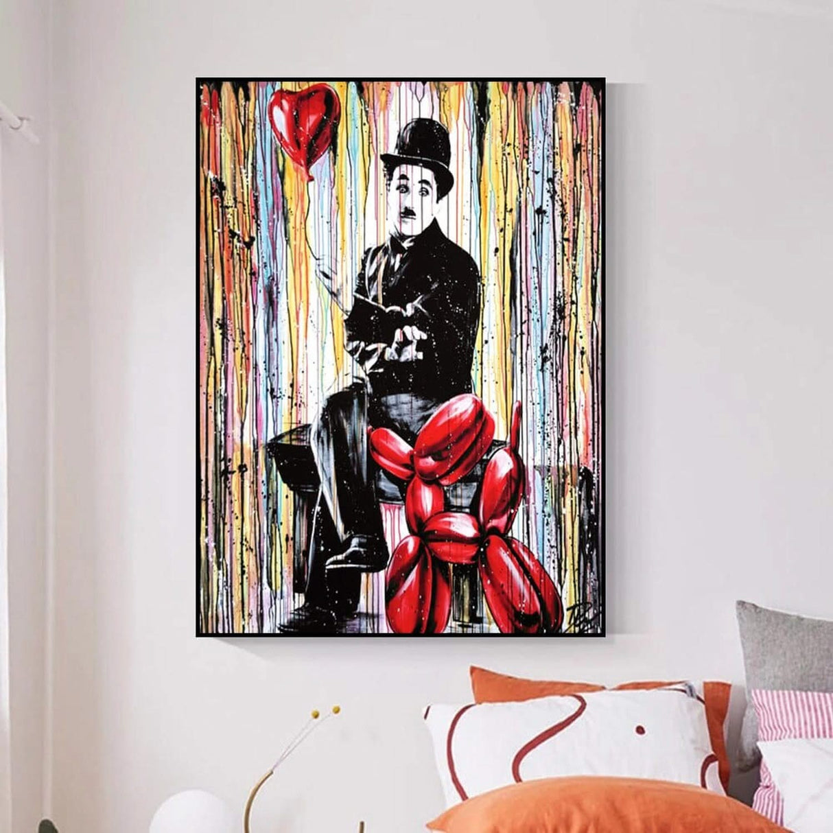 Charlie Chaplin Balloon Dog Art - Unique & Playful-ChandeliersDecor.com