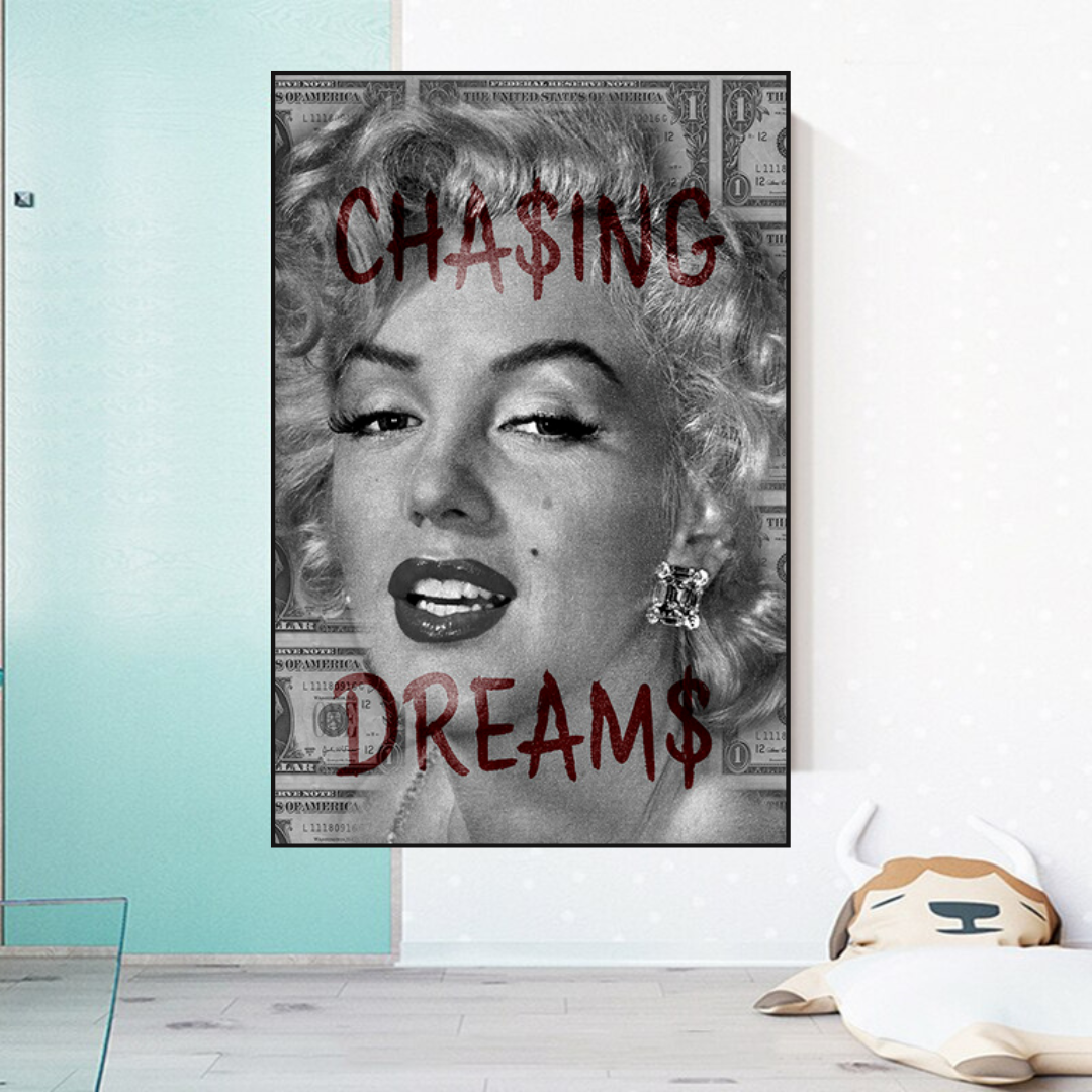 Chasing Dreams: Marilyn Poster - Uncover Iconic Beauty-ChandeliersDecor.com