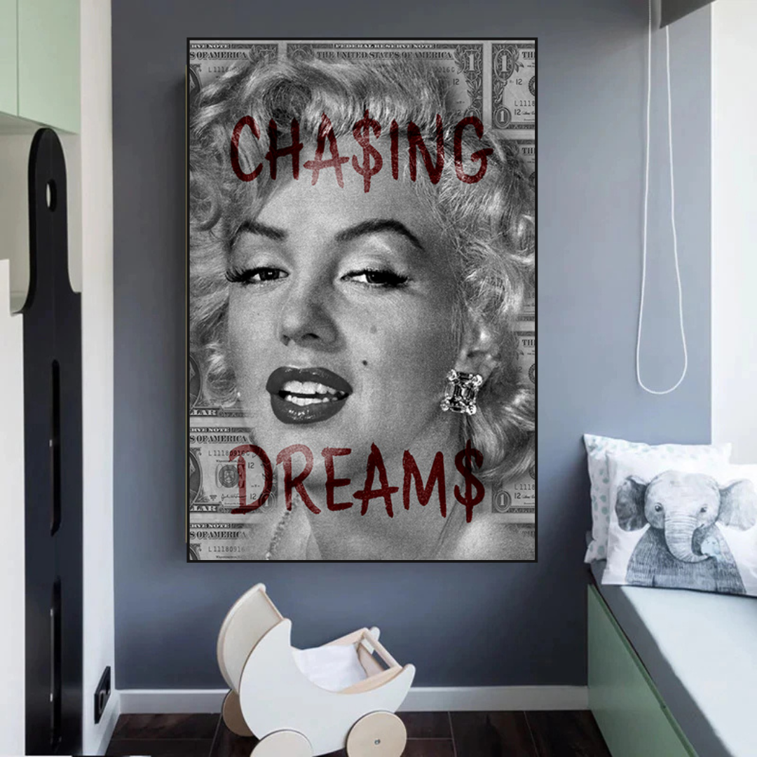 Chasing Dreams: Marilyn Poster - Uncover Iconic Beauty-ChandeliersDecor.com