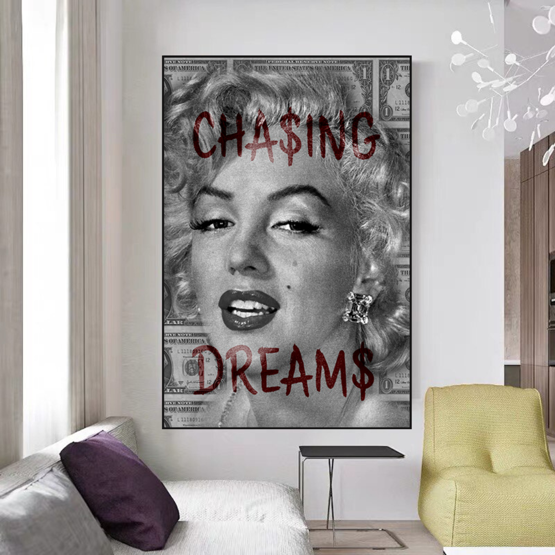 Chasing Dreams: Marilyn Poster - Uncover Iconic Beauty-ChandeliersDecor.com