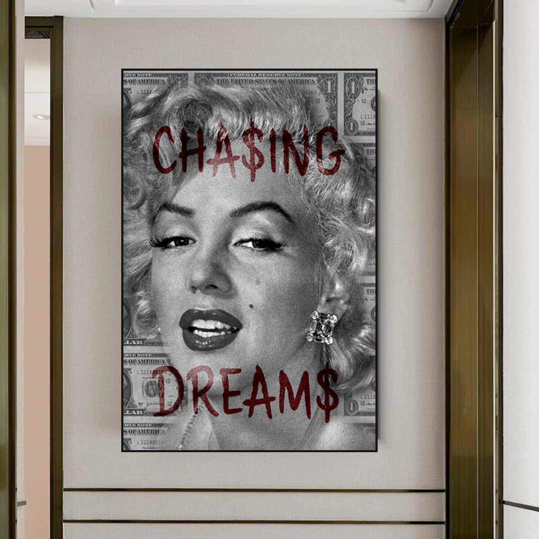 Chasing Dreams: Marilyn Poster - Uncover Iconic Beauty-ChandeliersDecor.com