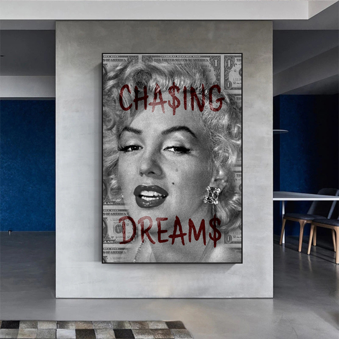 Chasing Dreams: Marilyn Poster - Uncover Iconic Beauty-ChandeliersDecor.com