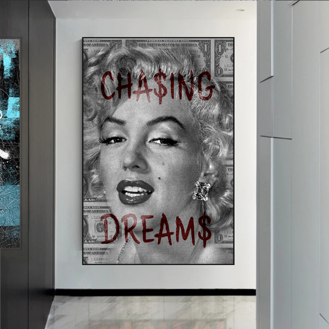 Chasing Dreams: Marilyn Poster - Uncover Iconic Beauty-ChandeliersDecor.com