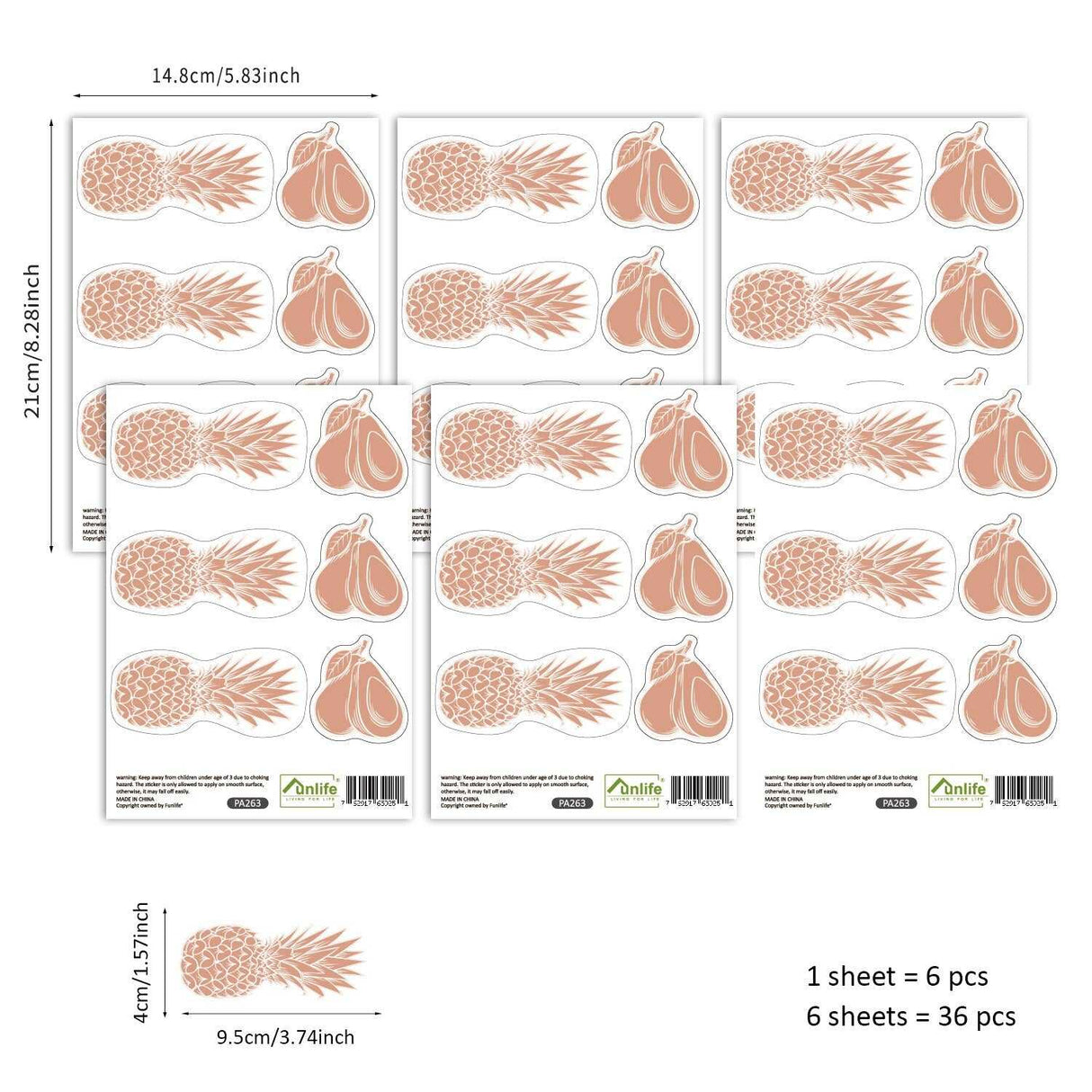 ChandeliersDecor.com-Kids Nursery Bohemian Wall Decals-Chic Pink Pineapple Wall Decal - Transform Your Space