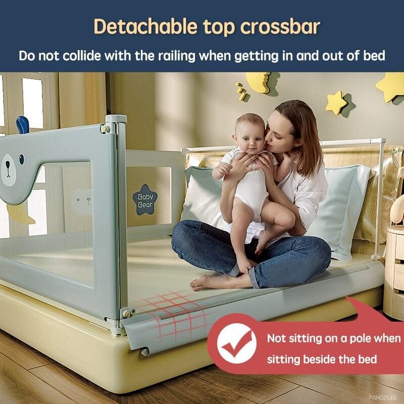 ChandeliersDecor.com-Baby Bed Fence-Child Bed Barrier Safety Railings for Babies Bed Fence