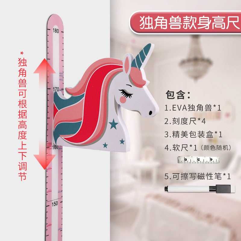 ChandeliersDecor.com-Home Decor Decals-Childrens Height Ruler - 3D Kids Growth Chart Wall Sticker