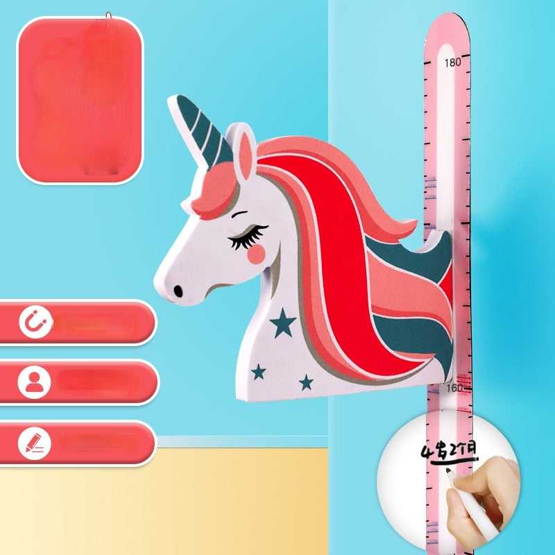 ChandeliersDecor.com-Home Decor Decals-Childrens Height Ruler - 3D Kids Growth Chart Wall Sticker