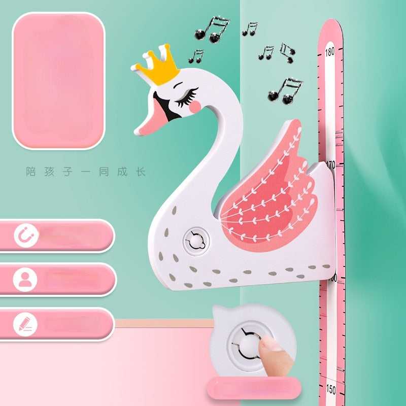 ChandeliersDecor.com-Home Decor Decals-Childrens Height Ruler - 3D Kids Growth Chart Wall Sticker