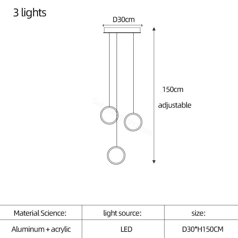 ChandeliersDecor.com-Staircase Chandelier-Circle Mingle LED Chandelier Light