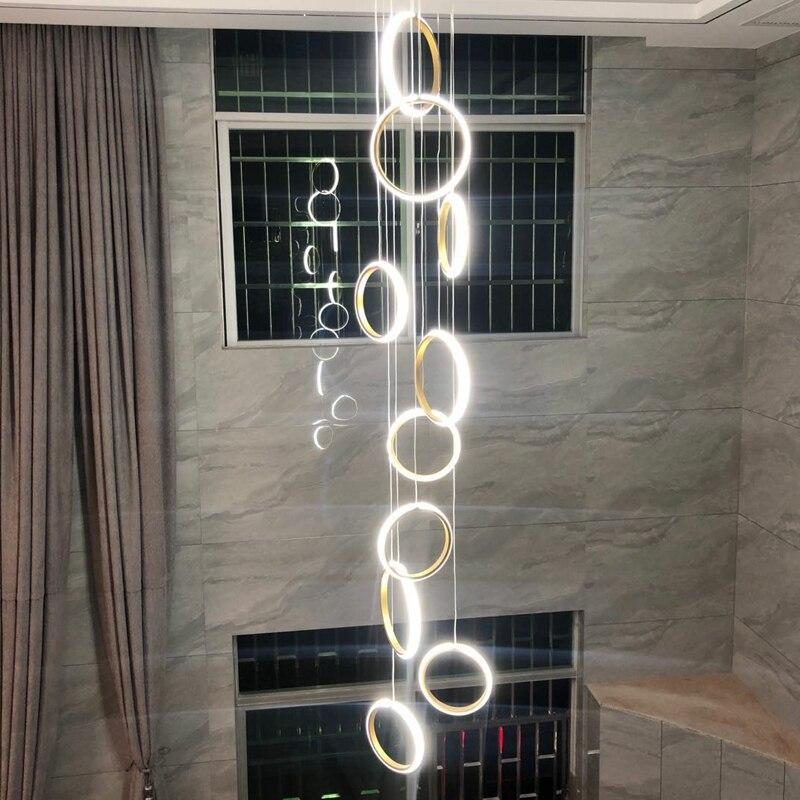 ChandeliersDecor.com-Staircase Chandelier-Circle Mingle LED Chandelier Light