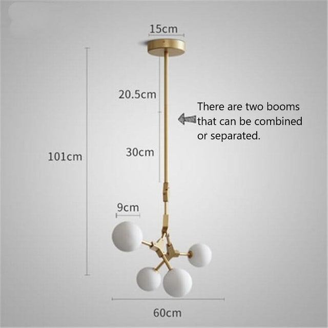 Circular Glass Ball Molecule Chandelier Lighting-ChandeliersDecor.com