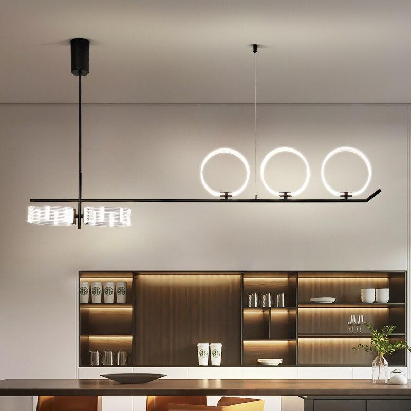 ChandeliersDecor.com-Kitchen Island-Circular Rings Kitchen Lightings: Stylish Fixtures