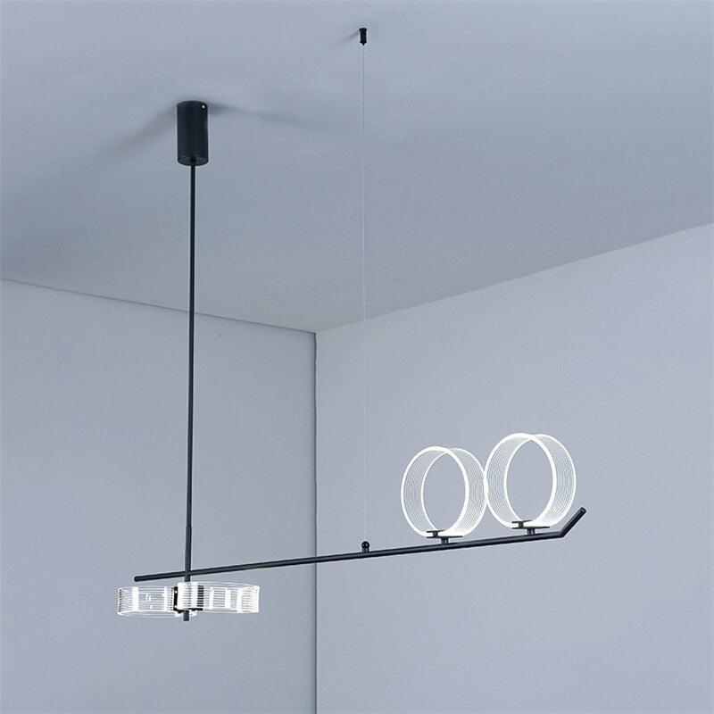 ChandeliersDecor.com-Kitchen Island-Circular Rings Kitchen Lightings: Stylish Fixtures