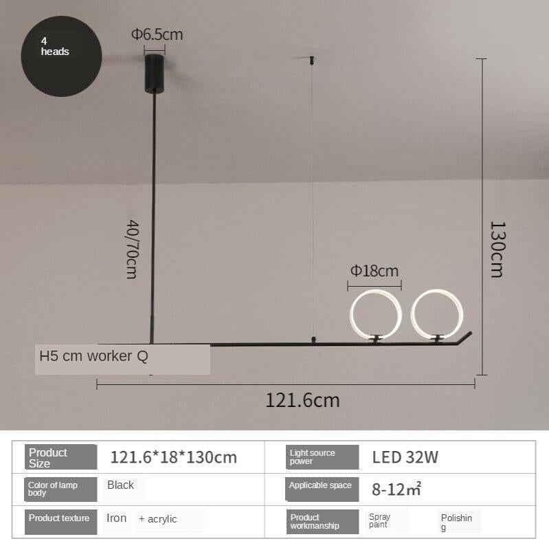 ChandeliersDecor.com-Kitchen Island-Circular Rings Kitchen Lightings: Stylish Fixtures