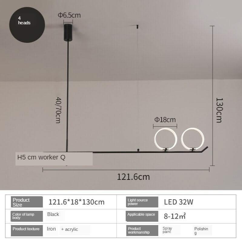 ChandeliersDecor.com-Kitchen Island-Circular Rings Kitchen Lightings: Stylish Fixtures