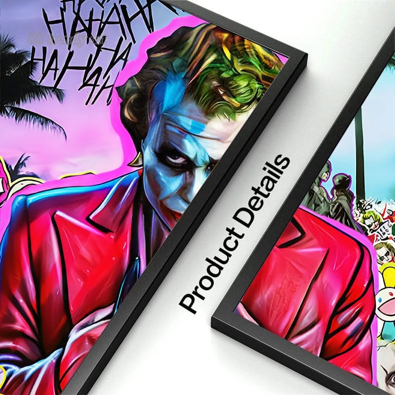 Classic Movie Character Joker Canvas Wall Art-ChandeliersDecor.com