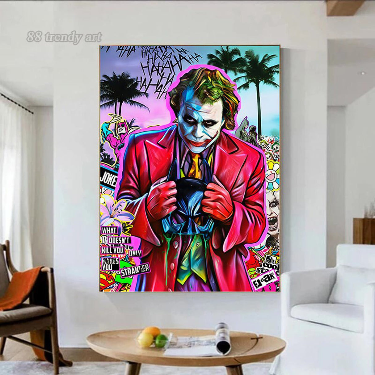 ChandeliersDecor.com-Wall Posters-Classic Movie Character Joker Canvas Wall Art