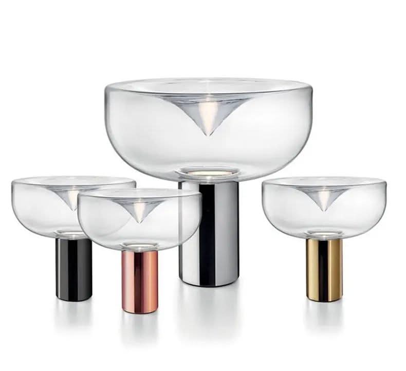 ChandeliersDecor.com-Table Lamp-Clear Glass Swirl Lamp