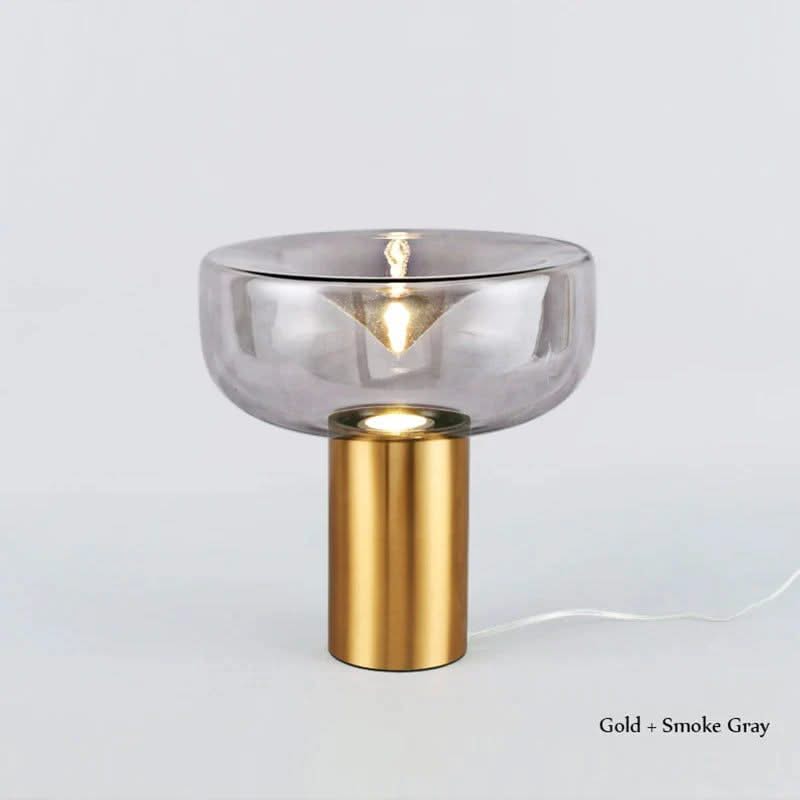 ChandeliersDecor.com-Table Lamp-Clear Glass Swirl Lamp