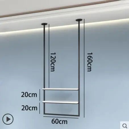 ChandeliersDecor.com-Drying Racks & Hangers-Clothing Display Rack Wall Suspender