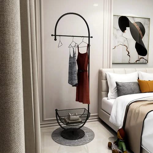 Clothing Rack Floor Standing Valet Corner-ChandeliersDecor.com